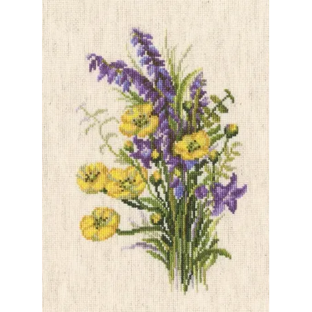Cross-stitch kit "BOUQUET WITH BUTTERCUP" M527