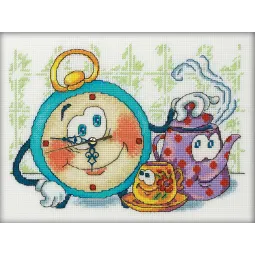 Cross-stitch kit - clock (contains clockwork) "Funny Alarm Clock" M40001