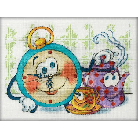 Cross-stitch kit - clock (contains clockwork) "Funny Alarm Clock" M40001