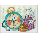 Cross-stitch kit - clock (contains clockwork) "Funny Alarm Clock" M40001