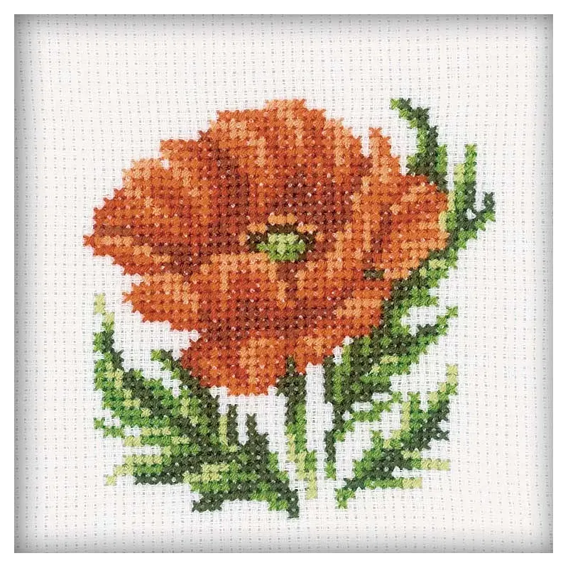 Kreuzstich-Set "Mohnblume" H167