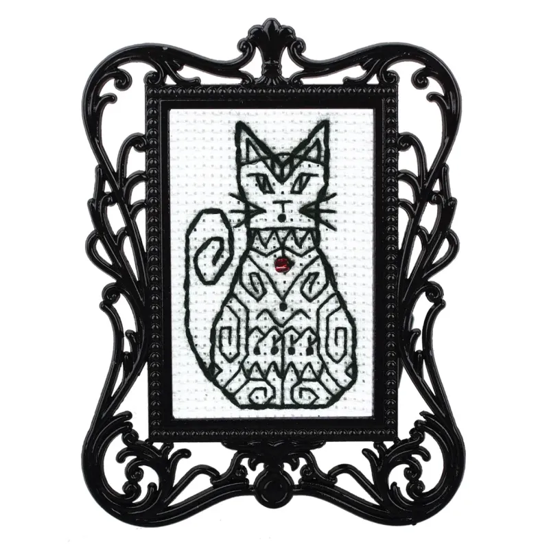 Miniature embroidery & cross stitch kit with frame RTOFA024