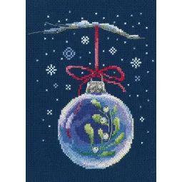 Cross-stitch kit "Ball with a sprig of mistletoe" C290