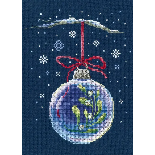 Cross-stitch kit "Ball with a sprig of mistletoe" C290