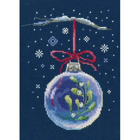 Cross-stitch kit "Ball with a sprig of mistletoe" C290