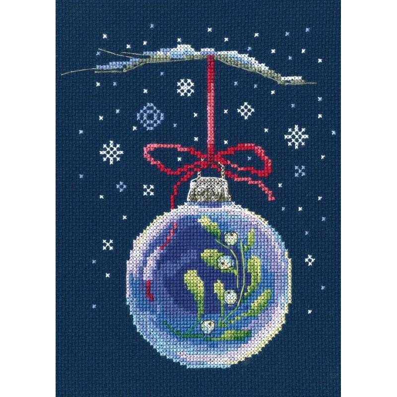 Cross-stitch kit "Ball with a sprig of mistletoe" C290