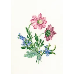 Kryželiu siuvinėjimo rinkinys "Anemonės" C260