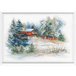 Kit point de croix "Esquisse d'hiver" RTOM875