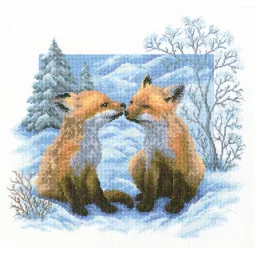 Cross-stitch kit "Fox cubs" M322