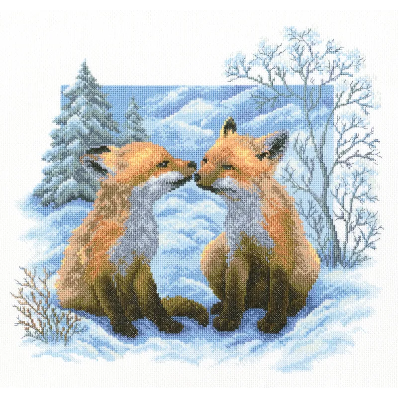 Cross-stitch kit "Fox cubs" M322