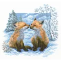 Cross-stitch kit "Fox cubs" M322