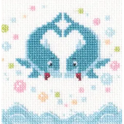 Kreuzstich-Set "Delfinliebe" H289