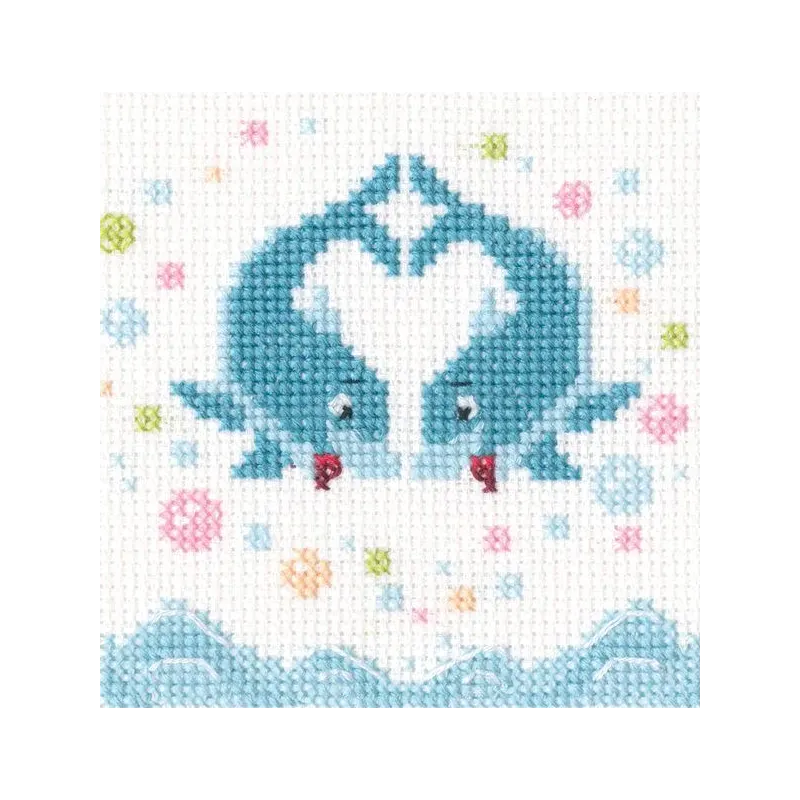 Cross-stitch kit "Dolphin love" H289