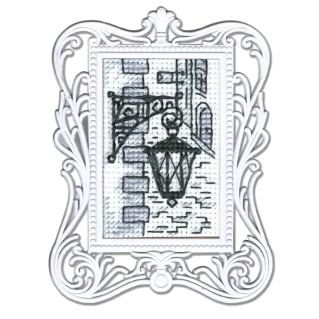 Miniature embroidery & cross stitch kit with frame FA009