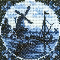 Kryželiu siuvinėjimo rinkinys „Antique Dutch Tiles“ RTOEH313