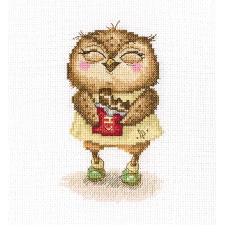 Cross-stitch kit "Chocolate bits in silver foil" C233