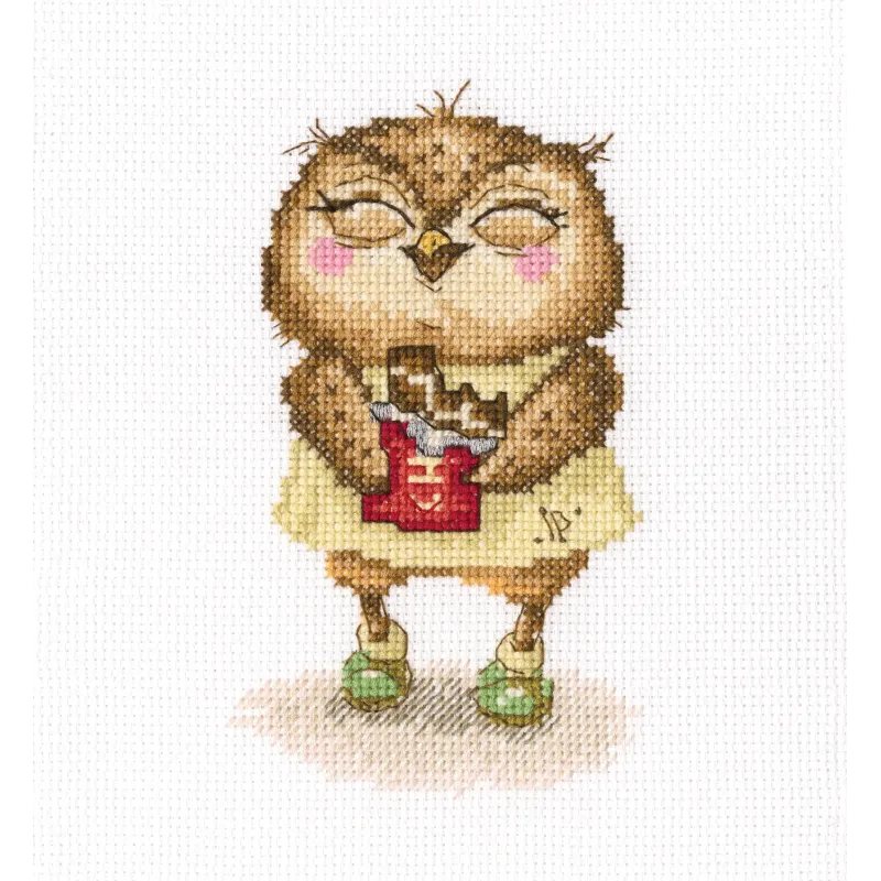 Cross-stitch kit "Chocolate bits in silver foil" C233