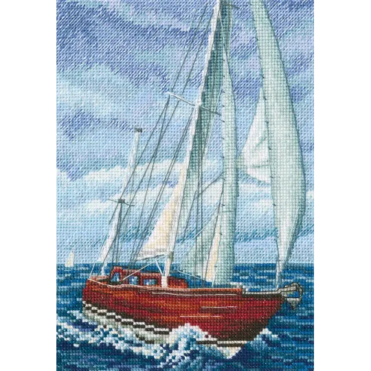 Kreuzstich-Set "Mit dem Geschmack von Salz, Wind und Sonne" RTOM849