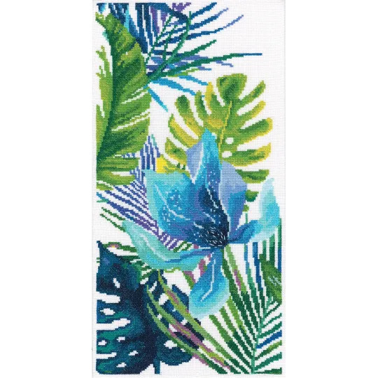 Kit de point de croix "Fleur bleue" RTOM747