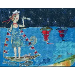 Kit point de croix "Voiles Écarlates" RTOM698