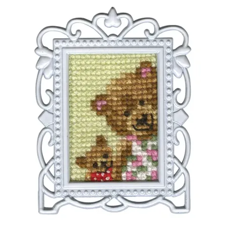Miniature embroidery & cross stitch kit with frame FA021