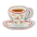Cross-stitch kit with perforated wooden form EHW028