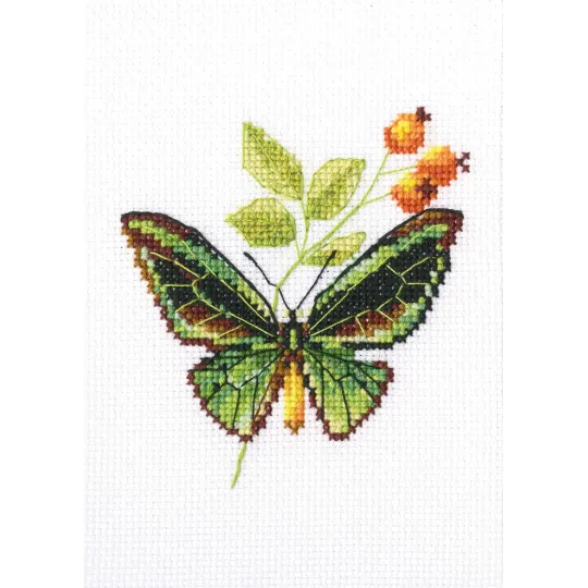 Kreuzstich-Set "Brombeere und Schmetterling" EH363