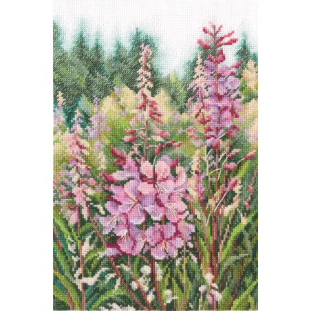 Cross-stitch kit "Raspberry candles of willowherbs" M863