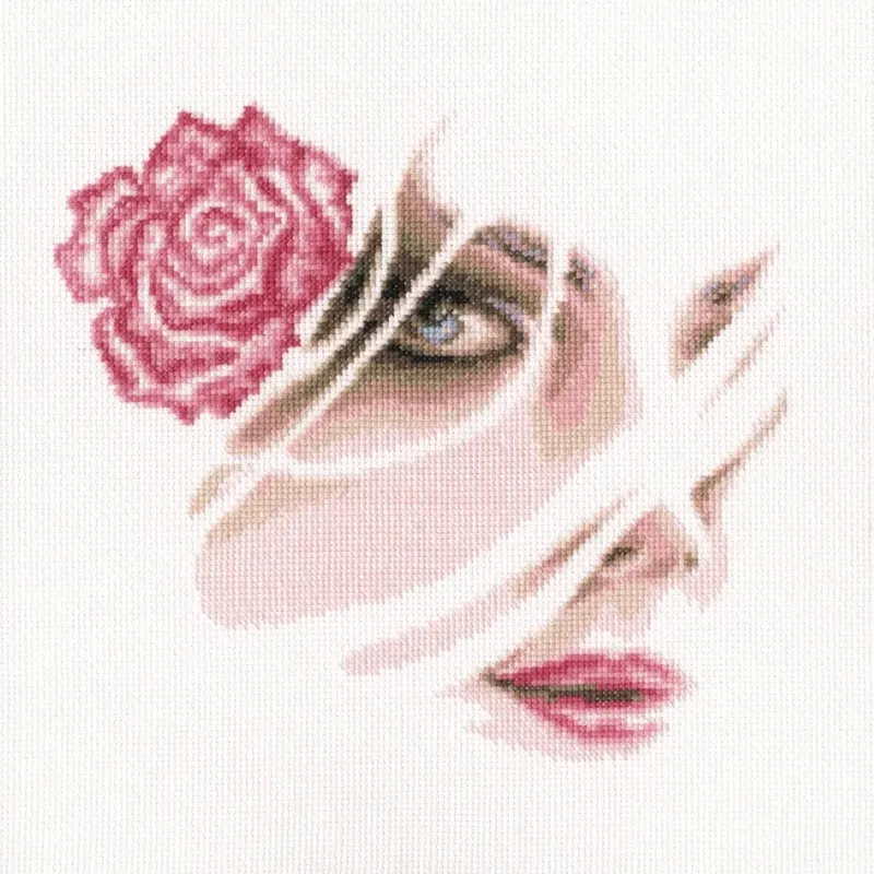 Kreuzstich-Set "Korallenrose" RTOM567