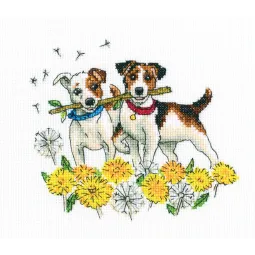 Cross-stitch kit "Running for dandelions" C301