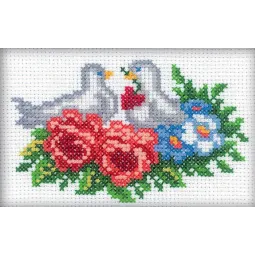Kryželiu siuvinėjimo rinkinys "Doves" H118