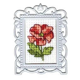 Miniature embroidery & cross stitch kit with frame FA028