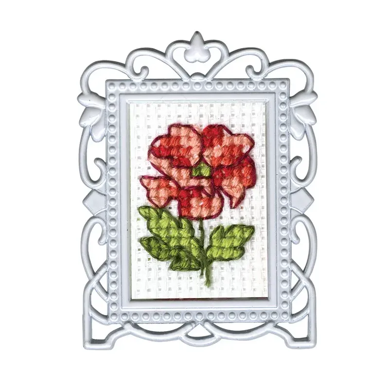 Kit de broderie et de point de croix miniature avec cadre FA028