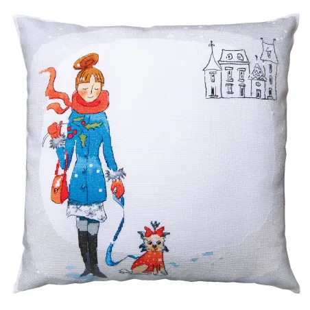 Cross-stitch kit "Winter walk" CU035