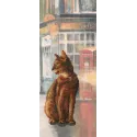Cross-stitch kit "Cats in town"(AIDA fabric with printed background) C245