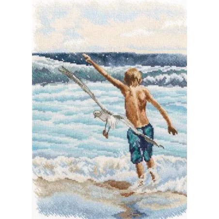 Набор для вышивания крестиком "Мальчик и море" M1000