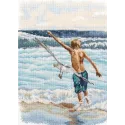 Cross-stitch kit "Boy and the sea" M1000