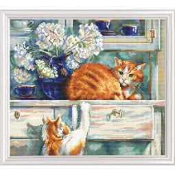 Cross-stitch kit "Red troublemakers" M482