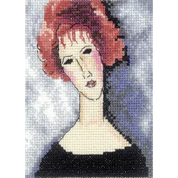 Kryželiu siuvinėjimo rinkinys "Raudonplaukė mergina" EH335
