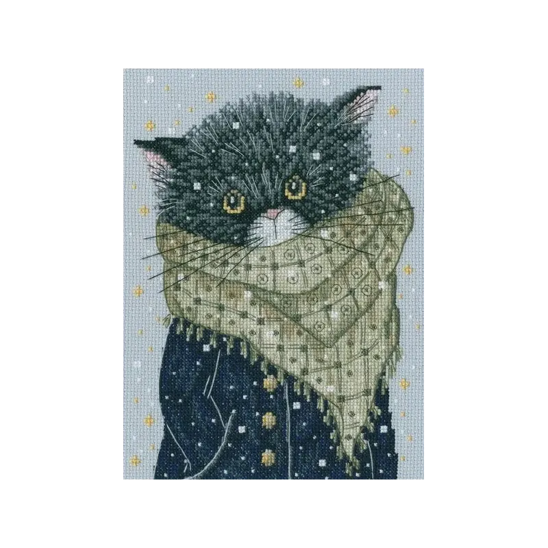 Kit point de croix "Il y avait des chats. Je vous cherche, mon poisson..." RTOM916