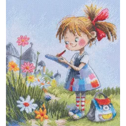 Наборы для вышивки крестиком "Поклич цветов" 21,5*23,5 RTOM1074