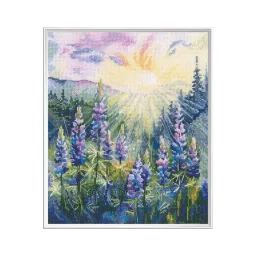 Kryželiu siuvinėjimo rinkiniai "Vilkdalgiai saulėkaitoje" 19x23 RTOM1066