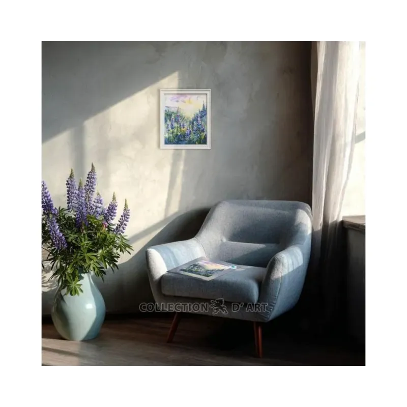 Kits de point de croix "Lupins au soleil" 19x23 RTOM1066