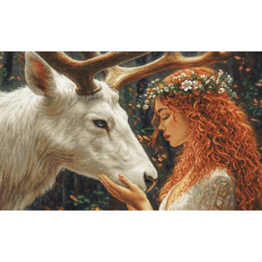Cross Stitch Kit. "The Gentle Spirit of the Forest" 33 x 20 cm SG724