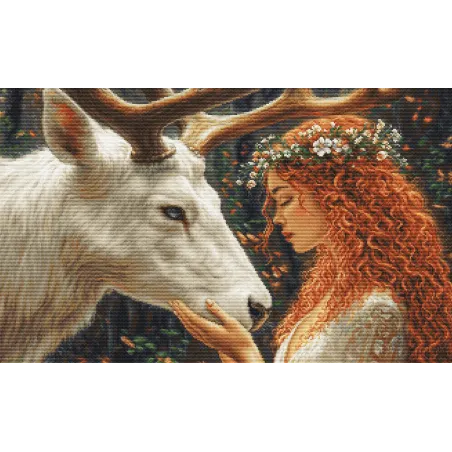 Cross Stitch Kit. "The Gentle Spirit of the Forest" 33 x 20 cm SG724