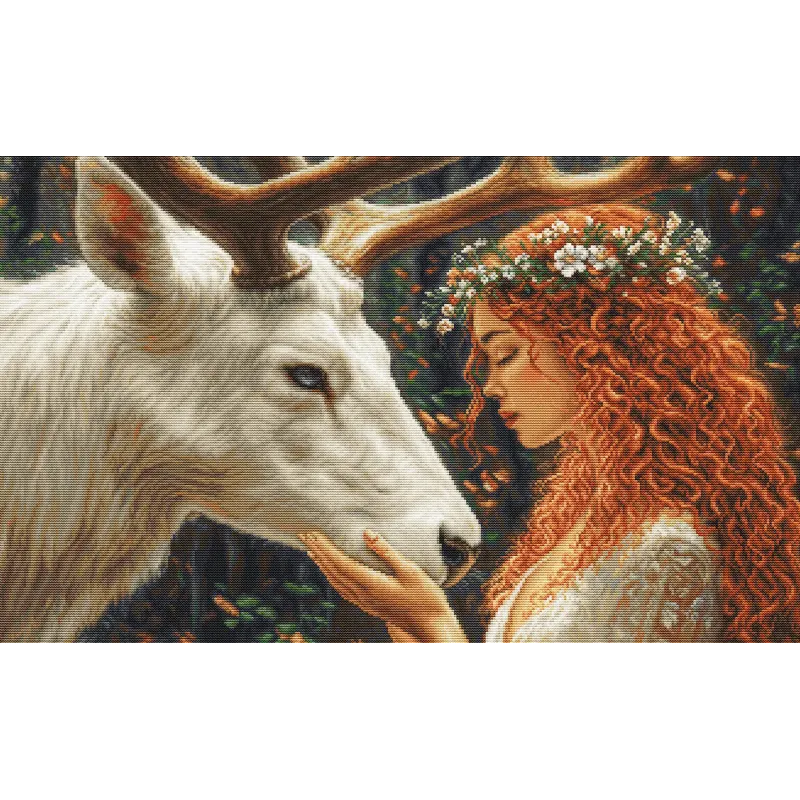 Cross Stitch Kit. "The Gentle Spirit of the Forest" 33 x 20 cm SG724