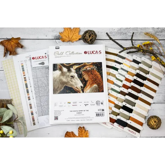 Cross Stitch Kit. "The Gentle Spirit of the Forest" 33 x 20 cm SG724