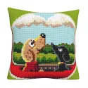 Kit coussin Chien Voyage 40x40 CDA5511