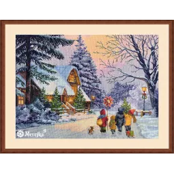 Siuvinėjimo kryželiu rinkinys "Carol of the Bells" 30x41 cm SK289