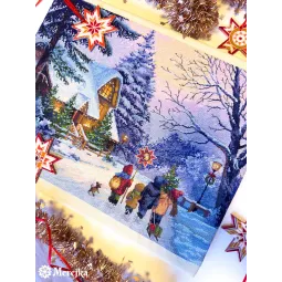 Siuvinėjimo kryželiu rinkinys "Carol of the Bells" 30x41 cm SK289